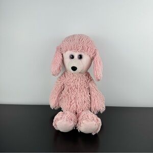 TY Attic Treasure Pricilla Pink Poodle Dog Large 14” Plush Stuffed Animal Cuddly